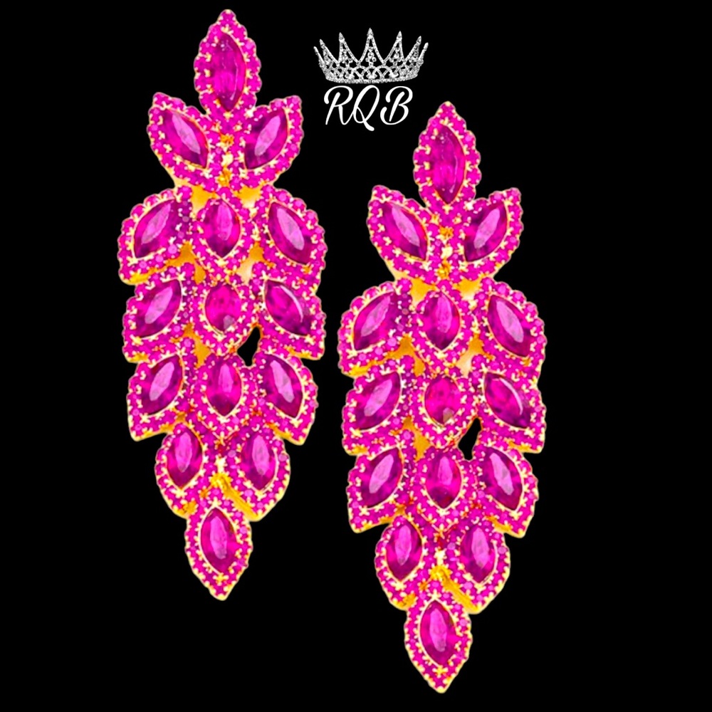 Fuchsia Pink Crystal Chandeliers